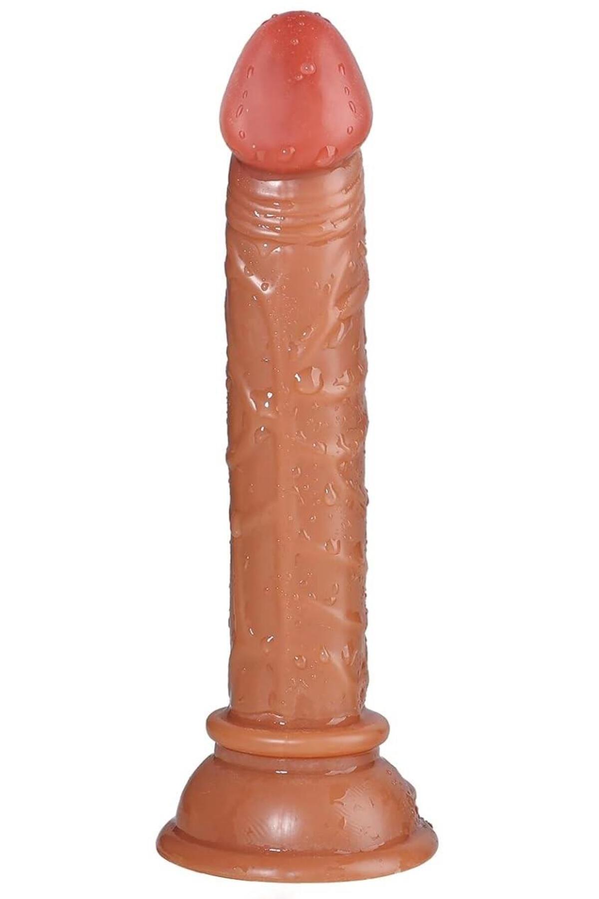 Lolita Shop Gerçekçi Yumuşak Dokuda 13.5 Cm Penis Anal Ve Vajina Kullanılabilen Melez Vantuzlu Realistik Dildo