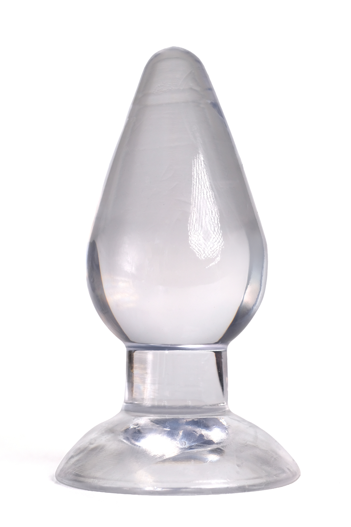 FEMSTAR Büyük ve Kalın Şeffaf 14 cm Jel Anal Plug Yumuşak ve Esnek Jel Dokuda Transparan Vantuzlu Anal Tıkaç