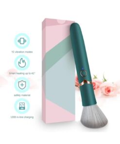 Lolita Shop Isıtmalı Usb Şarjlı 10 Farklı Çift Titreşimli Makyaj Fırçası Makyaj Tazelerken Zevk Veren Vibratör - Görsel 2
