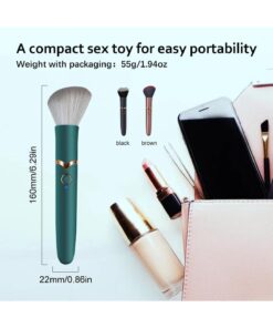 Lolita Shop Isıtmalı Usb Şarjlı 10 Farklı Çift Titreşimli Makyaj Fırçası Makyaj Tazelerken Zevk Veren Vibratör - Görsel 3