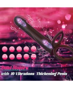 Alternative view of Lolita Shop Anal Penetratör 10 Mod Titreşim Soft Silikon 14.5 Cm Testis Tutacaklı İlave Ek Penis Halkası Kılıfı