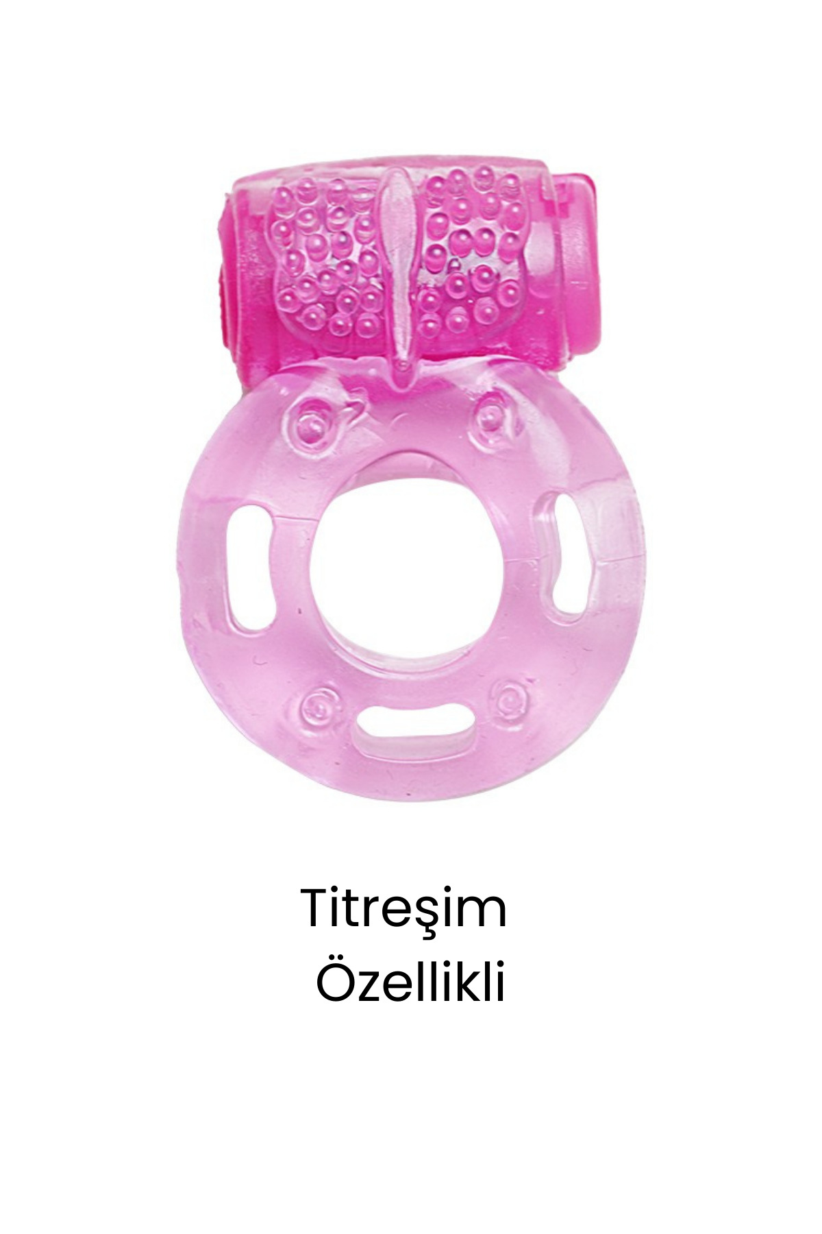 Genel Markalar Tırtıklı Titreşimli Penis Halkası Pink