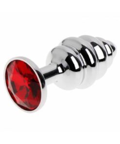 vibra Krom Kaplama Metal Anal Plug Elmas Taşlı Tıkaç ve Saklama Kılıfı