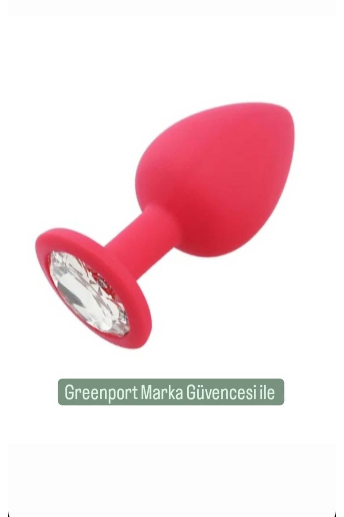 Greenport Anal Tıkaç Plug Kırmızı Renk Silikon Oyuncak Mastürbatör Penis