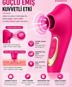 Alternative view of Lolita Shop Usb Şarjlı Klitoris Emme Hissi Veren 5 Farklı Titreşim Emişli Soft Silikon Doku Uyarıcılı Vibratör