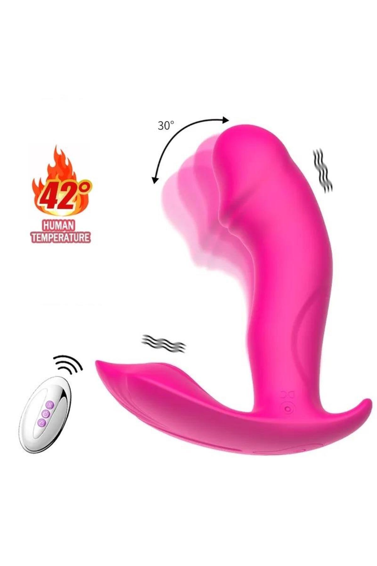 Lolita Shop Oynar Başlıklı Giyilebilen Isıtmalı Usb Şarjlı 7 Mod Titreşim Soft Silikon Dokuda Kumandalı Vibratör
