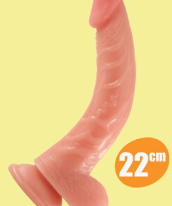 FEMSTAR Eğik Kavisli ve Uzun Gerçekçi Dokulu Dildo 22 cm Uyarıcı Eğimli Realistik Büyük Suni Yapay Penis