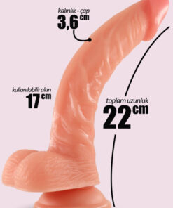 Alternative view of FEMSTAR Eğik Kavisli ve Uzun Gerçekçi Dokulu Dildo 22 cm Uyarıcı Eğimli Realistik Büyük Suni Yapay Penis