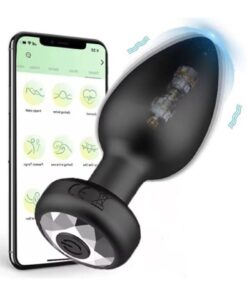 Lolita Shop Telefon Kontrollü Uygulamalı Usb Şarjlı Anal Plug Tıkaç Güçlü Titreşimli Bluetoothlu Uyumlu Vibratör