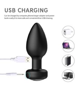 Lolita Shop Telefon Kontrollü Uygulamalı Usb Şarjlı Anal Plug Tıkaç Güçlü Titreşimli Bluetoothlu Uyumlu Vibratör - Görsel 3