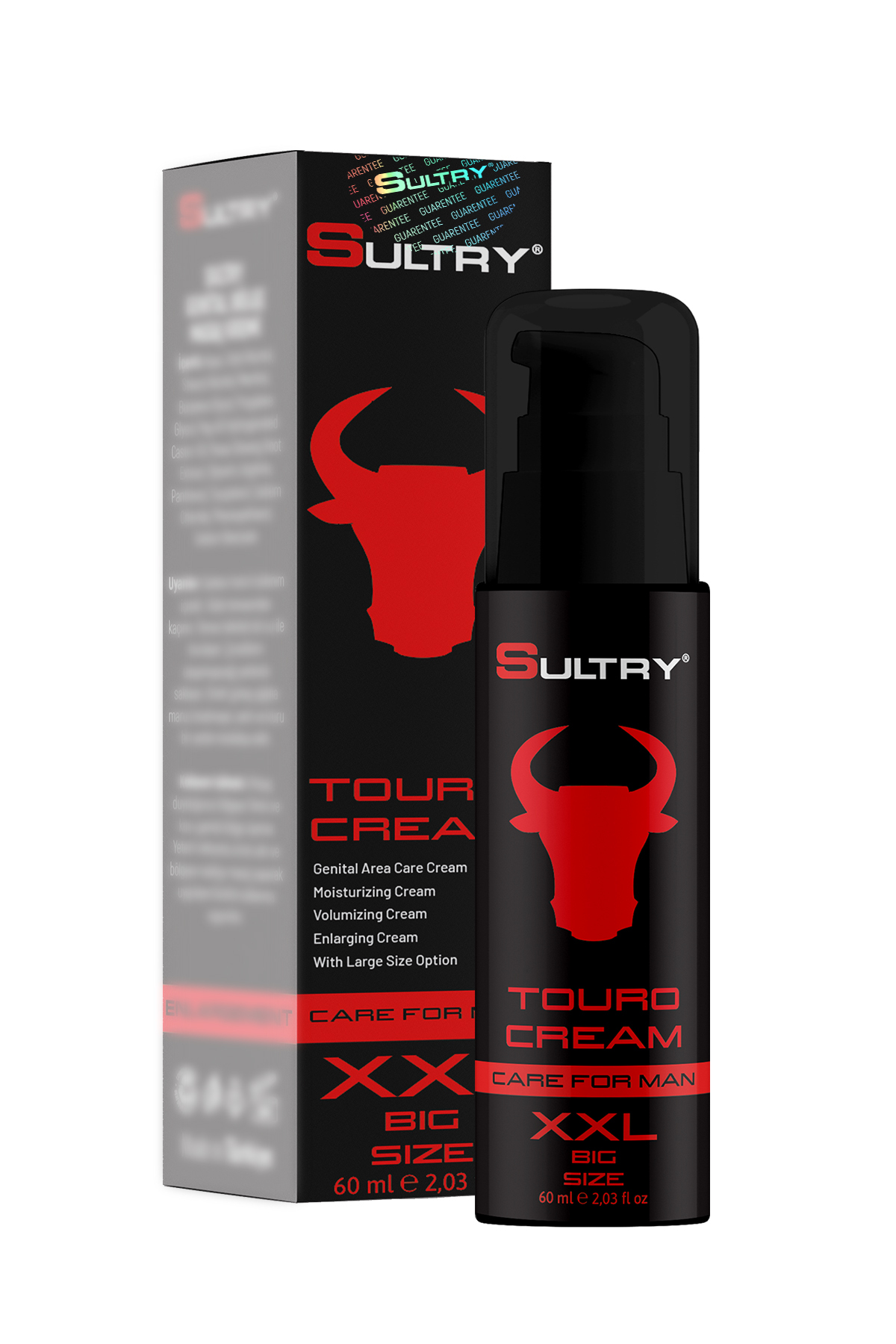 sultry Touro XXL Big Size Genital Area Sizing Cream For Men Erkeklere Özel Büyütme Kremi 60 ml