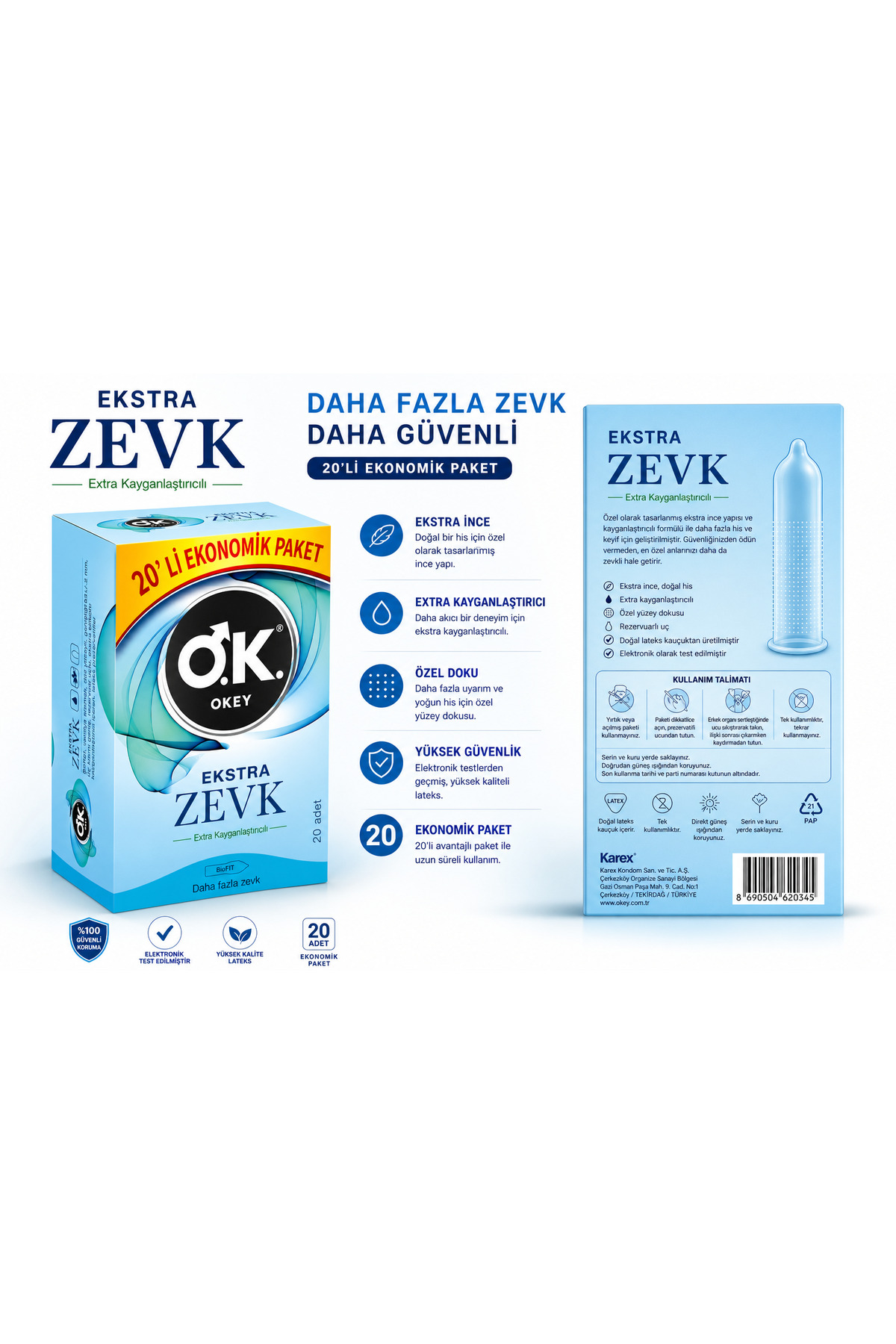 Okey Marka: Okey Ekstra Zevk 20'li Ekonomik Paket Ekstra Kayganlaştırıcılı Kategori: Dekoratif Ürünler