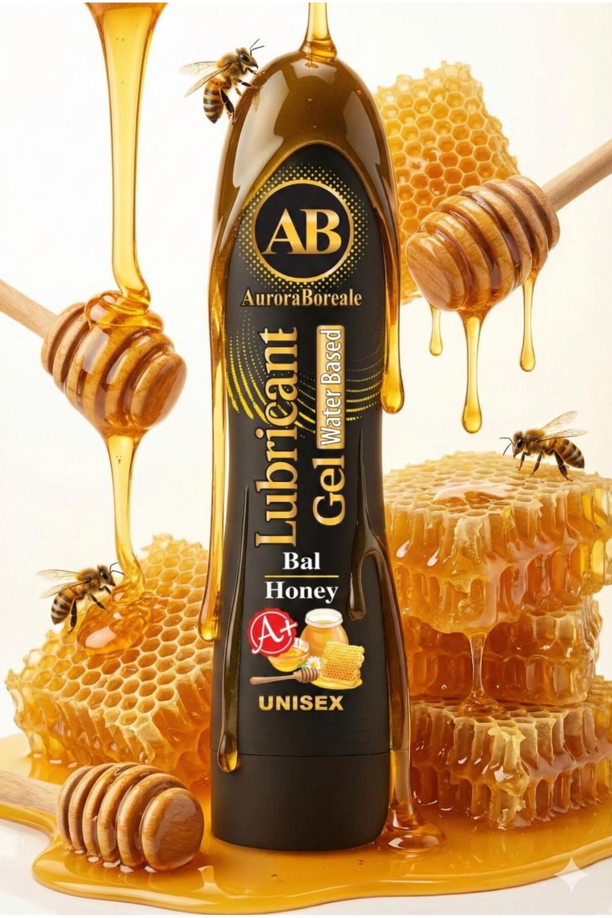 AuroraBoreale Premium Kayganlaştırıcı Jel Büyük Boy A+ Bal Aromalı Su Bazlı Lubricant Gel