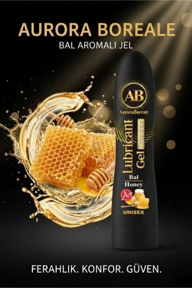 AuroraBoreale Premium Kayganlaştırıcı Jel Büyük Boy A+ Bal Aromalı Su Bazlı Lubricant Gel - Görsel 2