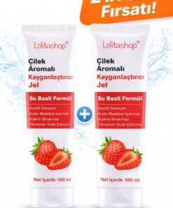 Lolita Shop 2'li Fırsat Paketi Çilekli Su Bazlı 200 ML Aromalı Kaydırıcı Yenilebilir Kayganlaştırıcı Jel Seti