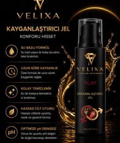 VELIXA Play Kayganlaştırıcı Jel – Su Bazlı, Çilekli, Uzun Süreli Kayganlık - Görsel 3
