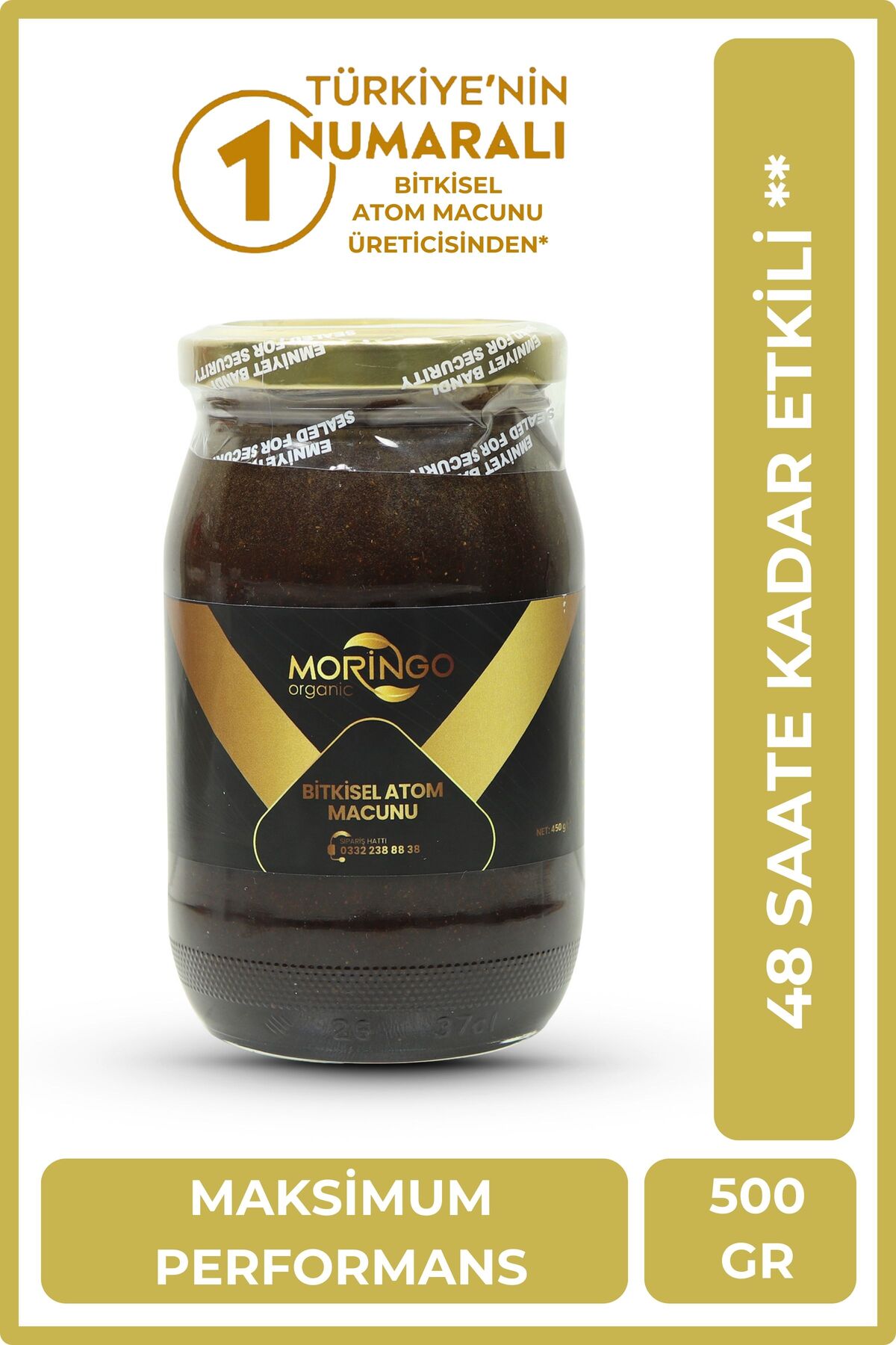MORINGO Organic Bitkisel Atom Macunu 450 Gr