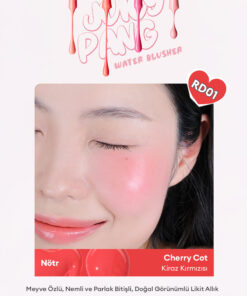 Alternative view of Missha Meyve Özlü, Nemli ve Parlak Bitişli, Doğal Görünümlü Likit Allık APIEU Juicy-Pang Water Blusher RD01