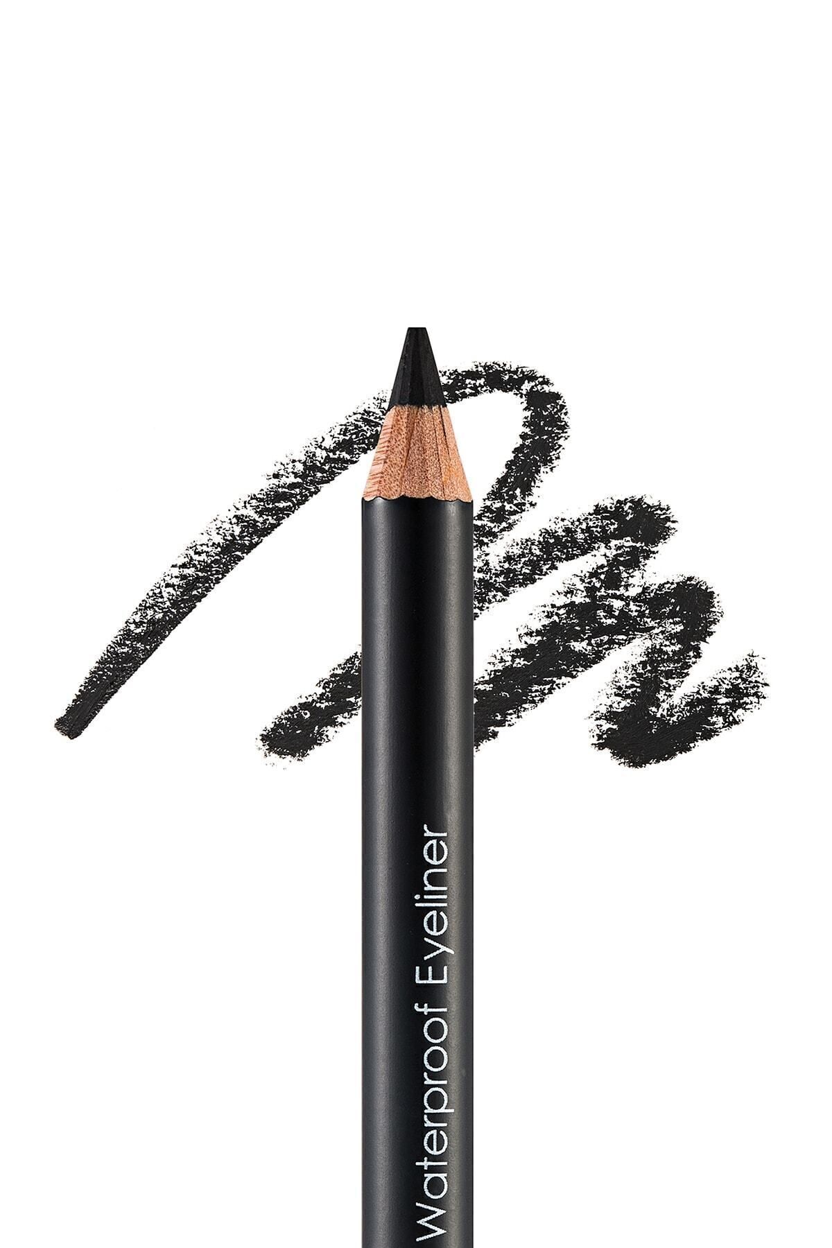 Flormar Mat Bitişli Suya Dayanıklı Göz Kalemi (SİYAH) - Waterproof Eyeliner - 101 Black Ice - 8690604109012 - Görsel 3