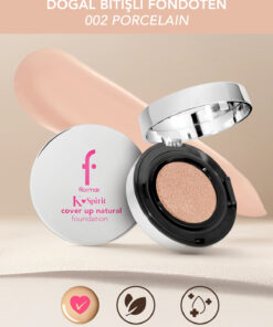 Flormar K-Spirit Cover Up Yoğun Kapatıcı Pürüzsüz Doğal Bitişli Cushion Fondöten - 002 Porcelain