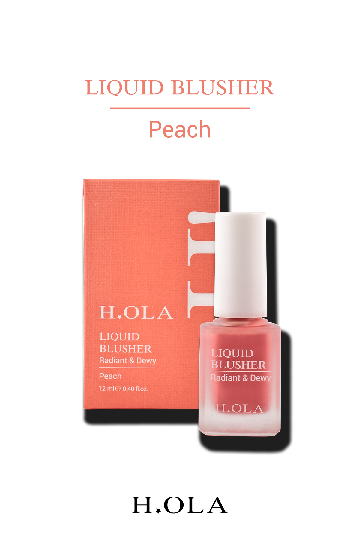 h.OLA Likit Allık | LIQUID BLUSHER PEACH | Kalıcı Yüksek Pigmentli | Peach