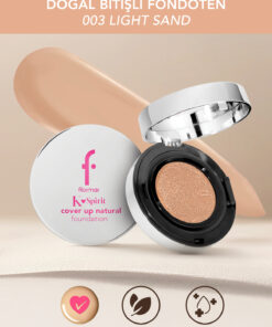 Flormar K-Spirit Cover Up Yoğun Kapatıcı Pürüzsüz Doğal Bitişli Cushion Fondöten - 003 Light Sand
