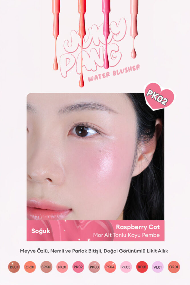 Missha Meyve Özlü, Nemli ve Parlak Bitişli, Doğal Görünümlü Likit Allık APIEU Juicy-Pang Water Blusher PK02 - Görsel 2