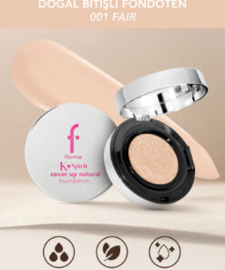 Flormar K-Spirit Cover Up Yoğun Kapatıcı Pürüzsüz Doğal Bitişli Cushion Fondöten - 001 Fair