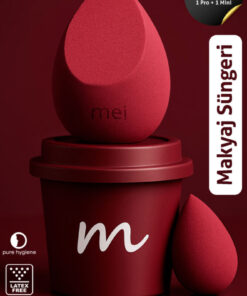 mei Makyaj Süngeri Fondöten Emmeyen Sponge Coffee Cup Hijyenik Merlot Pro 1 Mini