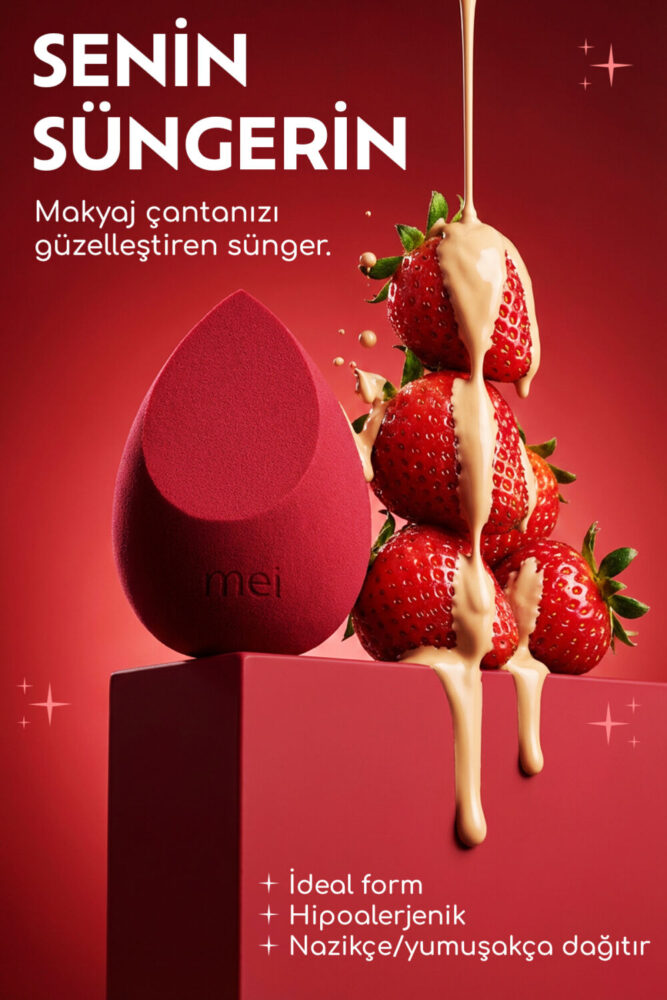 mei Makyaj Süngeri Fondöten Emmeyen Sponge Coffee Cup Hijyenik Merlot Pro 1 Mini - Görsel 2