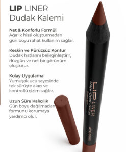 Alternative view of AVEONIX Lip Liner 01 İpeksi Dokulu Kolay Uygulanan Net ve Pürüzsüz Çizgi Dudak Kalemi