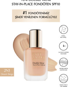 Estee Lauder Double Wear Stay-in-Place Fondöten SPF10 Canlı Mat Bitiş (2N1 DESERT BEIGE) 30ml