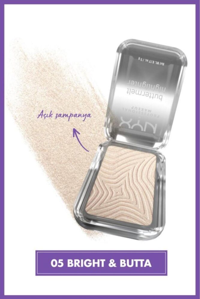 NYX Professional Makeup Buttermelt Highlighter Kremsi Pudra Aydınlatıcı - 05 Bright & Butta - Görsel 2