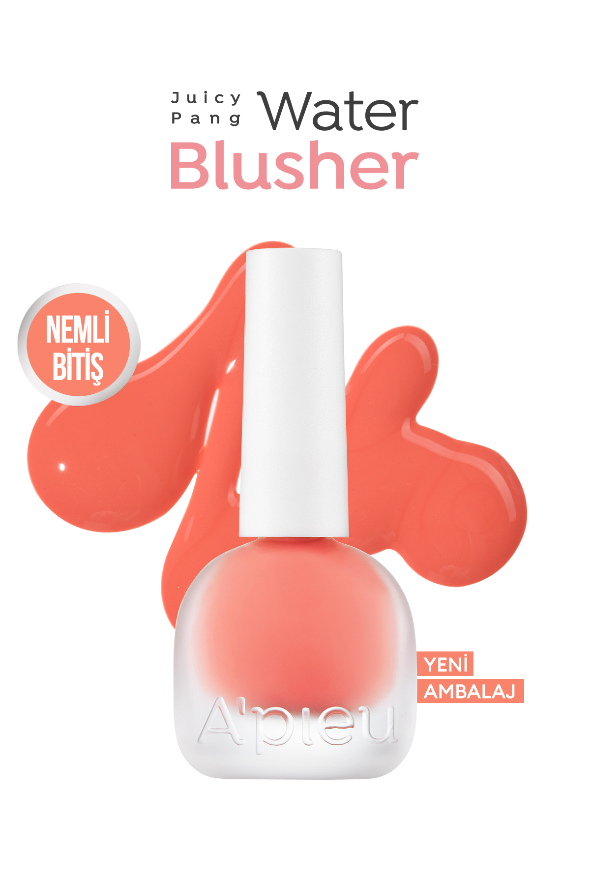 Missha Meyve Özlü, Nemli ve Parlak Bitişli, Doğal Görünümlü Likit Allık APIEU Juicy-Pang Water Blusher CR01