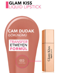 Flormar Glam Kiss Yüksek Pigmentli & Nemlendirici Cam Dudak Görünümlü Parlak Bitişli Ruj - Görsel 3