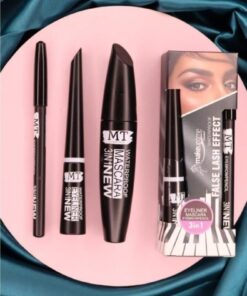 Makeuptime 3 In 1 Suya Dayanıklı Maskara & Kalem & Eyeliner Seti