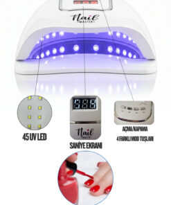 Nail Master Uv X5 Max 45 Led 150w Kalıcı Oje Ve Protez Tırnak Jel Kurutucu (NORMAL OJE KURUTMAZ)