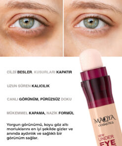 MAQYA Cosmetics Yoğun Kapatıcı Besleyıcı Aydınlatıcı Süngerli Gözaltı Kapatıcı/concealer (ORTA TON) - Görsel 3