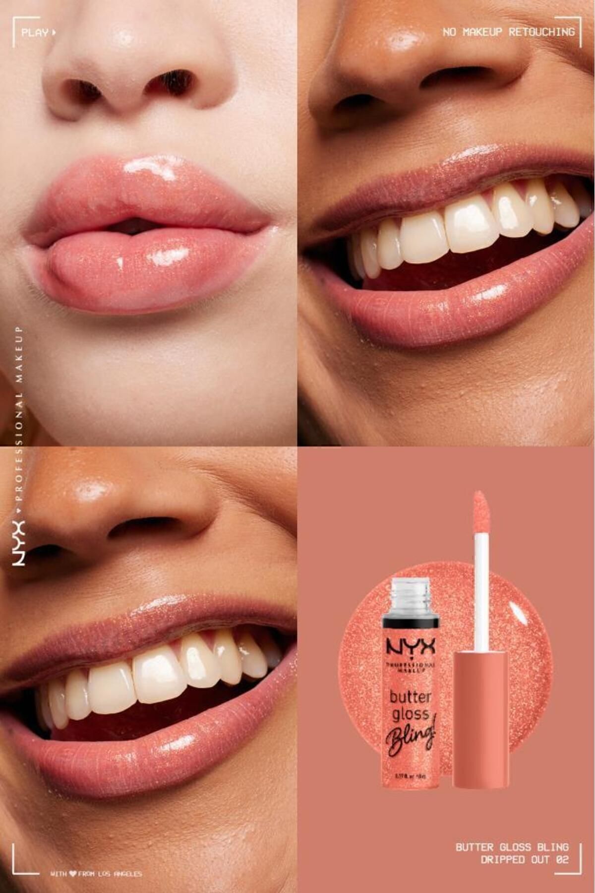 NYX Professional Makeup Butter Gloss Bling Işıltılı Dudak Parlatıcısı - 02 Dripped Out - Görsel 3