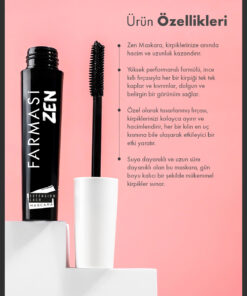 Farmasi Zen Extension Lash Belirgin ve Hacim Etkili Maskara | Ultra Siyah - Görsel 3
