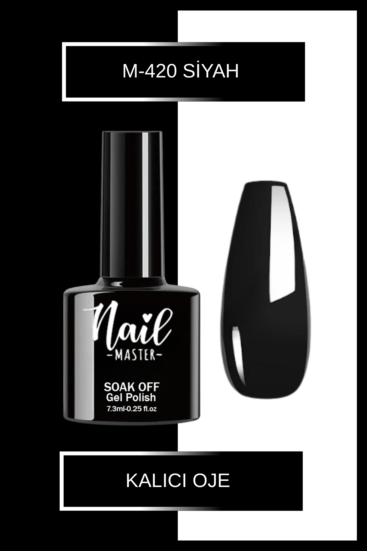 Nail Master M420 Kalıcı Oje 7,3ml Siyah