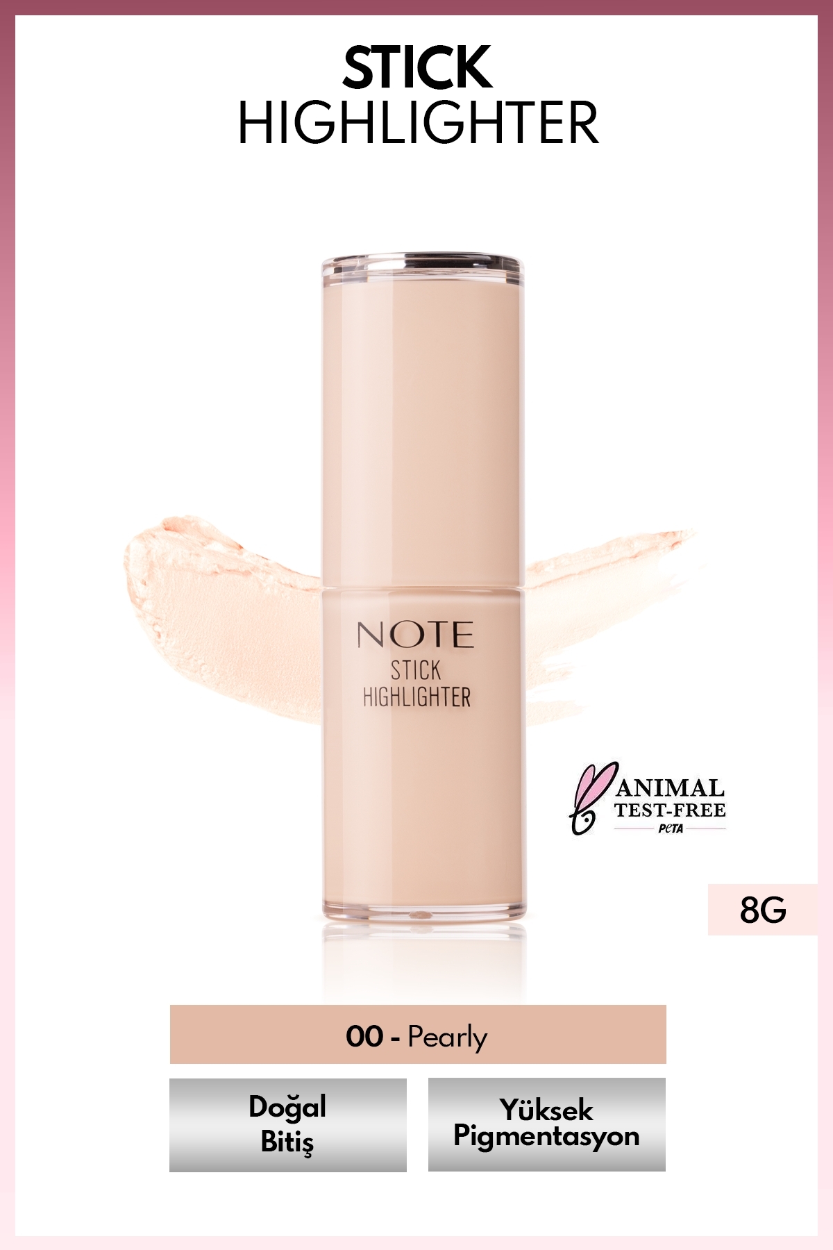 Note Cosmetics Stick Highlighter Nemlendirici Yumuşak Stick Aydınlatıcı - 00 Pearly