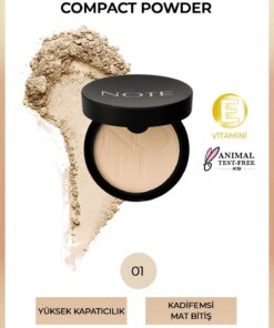 Note Cosmetics Luminous Silk Compact Powder Mat Bitişli Toz Pudra - 01 Beige