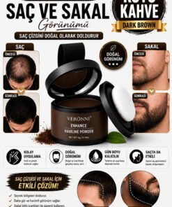 Alternative view of DERMAES beauty Yeni Nesil Saç Dolgunlaştırıcı Pudra Seyrek Sakal Saçlar için Saç Fiberi / Saç Ve Beyaz Kapatıcı Suda Çıkmaz KOYU KAHVE Pudra Seyrek