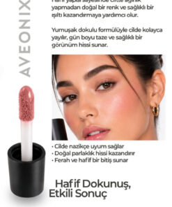 Alternative view of AVEONIX 3 in 1 Glow Tint 03 Çok Amaçlı Likit Yoğun Pigmentli Parlaklık Veren Allık Ruj Göz Farı