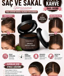DERMAES beauty Yeni Nesil Saç Dolgunlaştırıcı Pudra Seyrek Sakal Saçlar için Saç Fiberi / Saç Ve Beyaz Kapatıcı Suda Çıkmaz ORTA KAHVE Pudra - Görsel 3