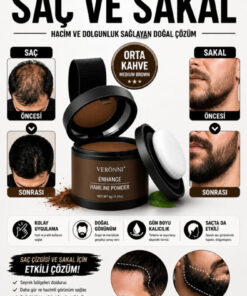 Alternative view of DERMAES beauty Yeni Nesil Saç Dolgunlaştırıcı Pudra Seyrek Sakal Saçlar için Saç Fiberi / Saç Ve Beyaz Kapatıcı Suda Çıkmaz ORTA KAHVE Pudra