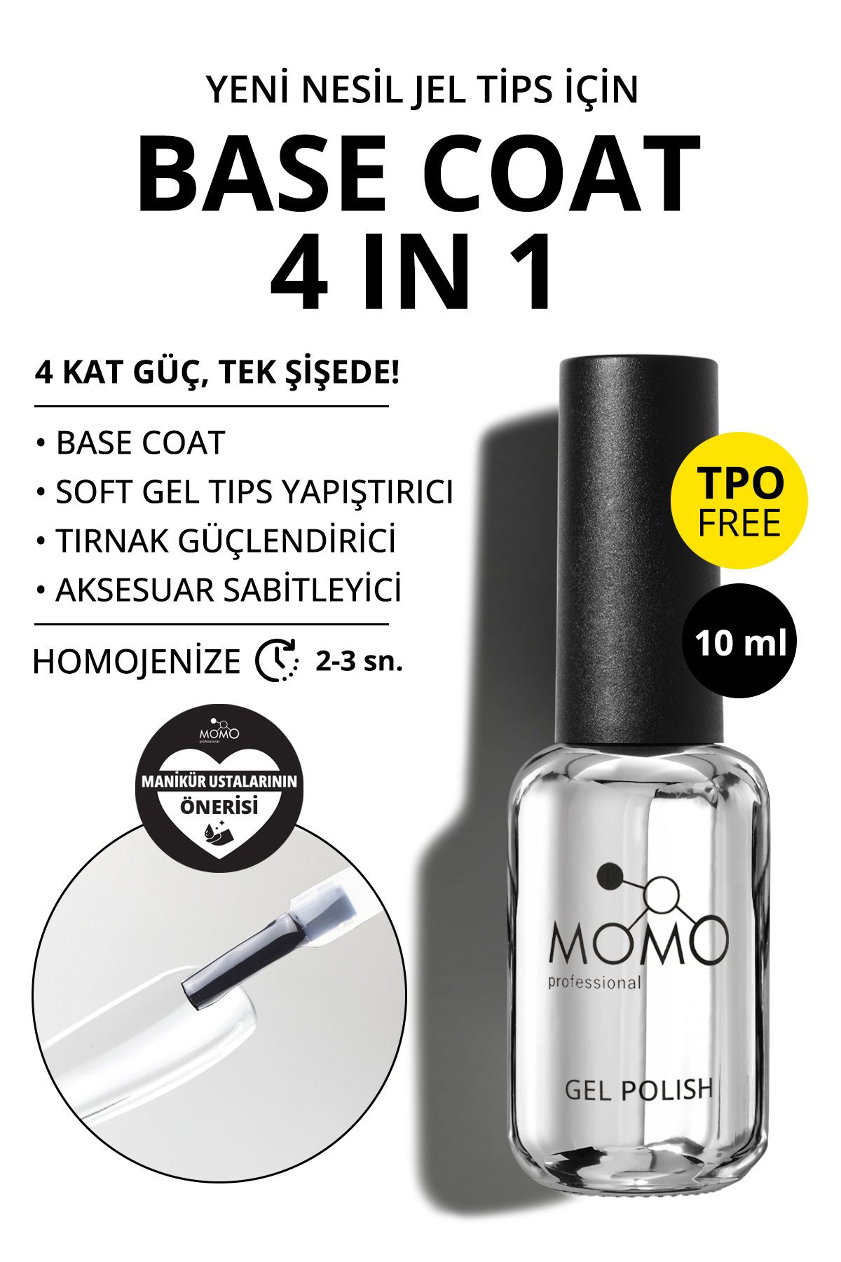 MOMO professional Base Coat 4 in 1, 10 ml