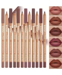 ROWENAROSE 6lı Yağlı Dudak Kalemi Ahşap Waterproff