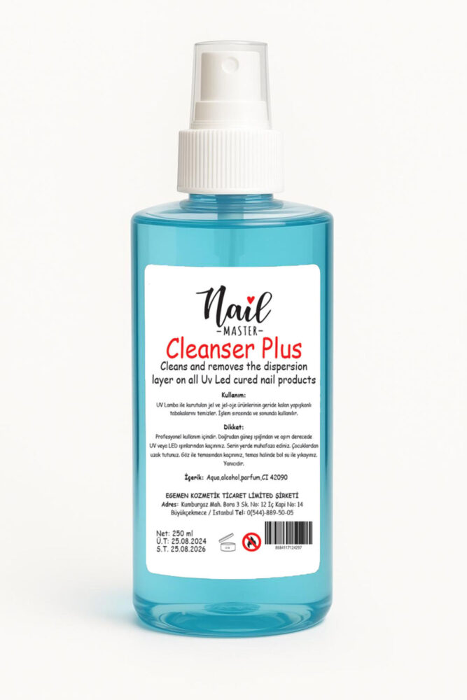 Nail Master Kalıcı Oje Protez Tırnak Yapışkanlık Temizleme Spreyi Cleanser 250ml